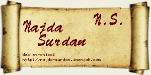 Najda Surdan vizit kartica